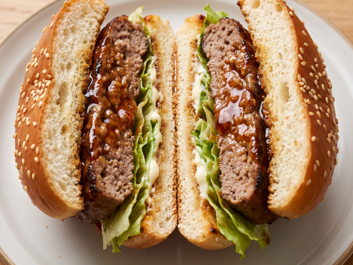 Teriyaki Burger vom Grill