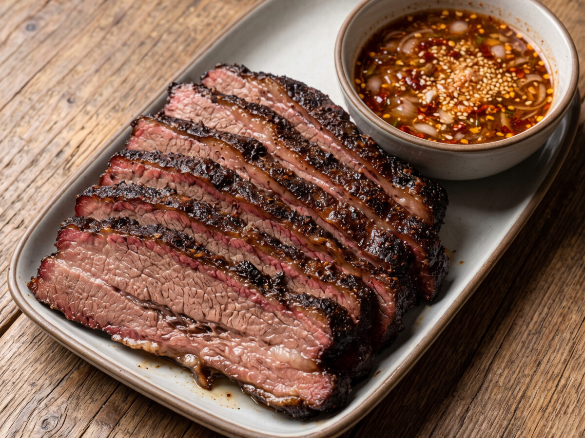 Thai-inspirierter Smoker-Brisket mit Nam Jim Jaew