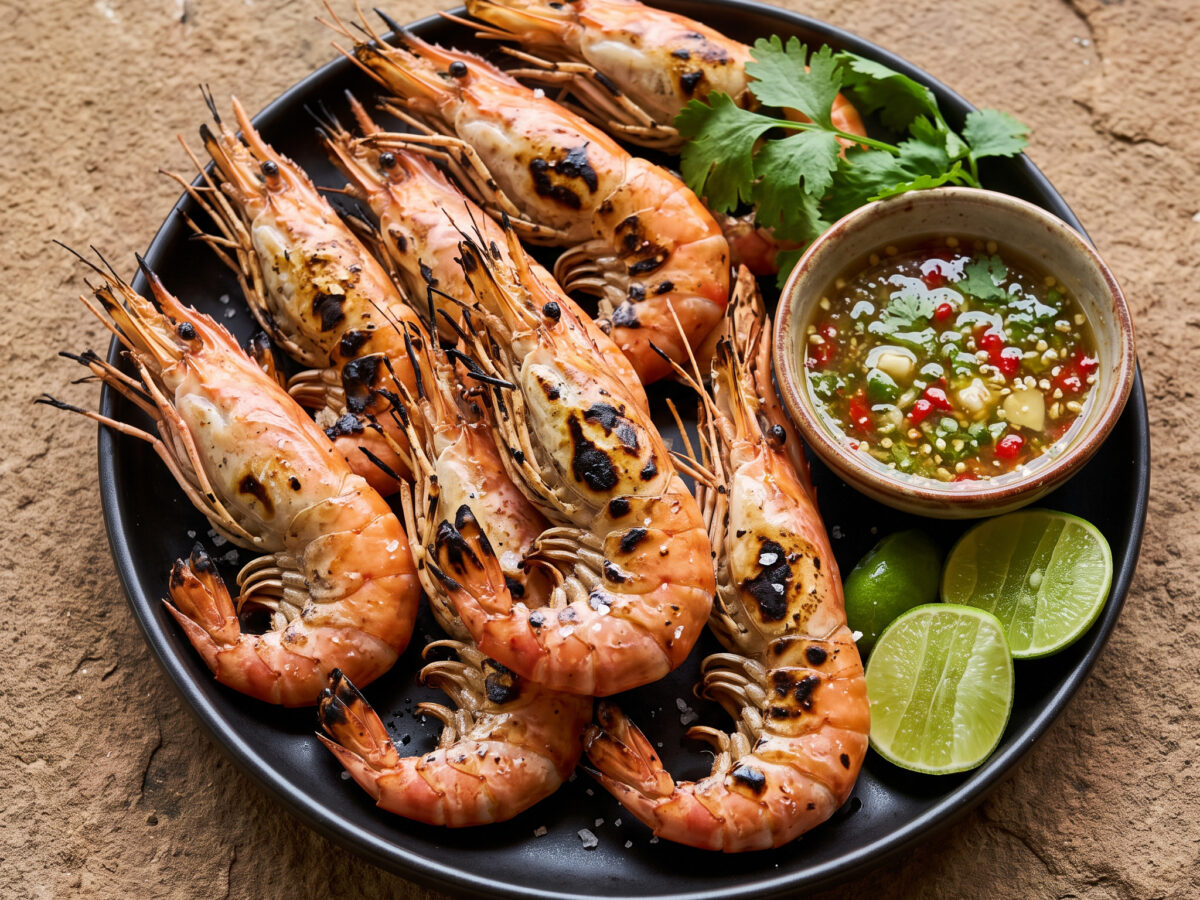 Thailändisch grillen: Garnelen mit Nam Jim Talay