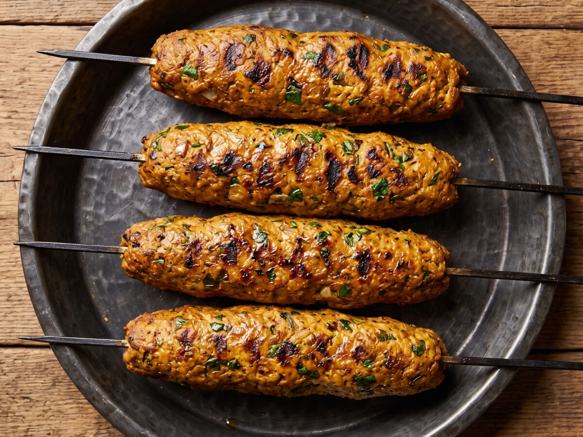 Tofu Seekh Kebab von der Grillplatte