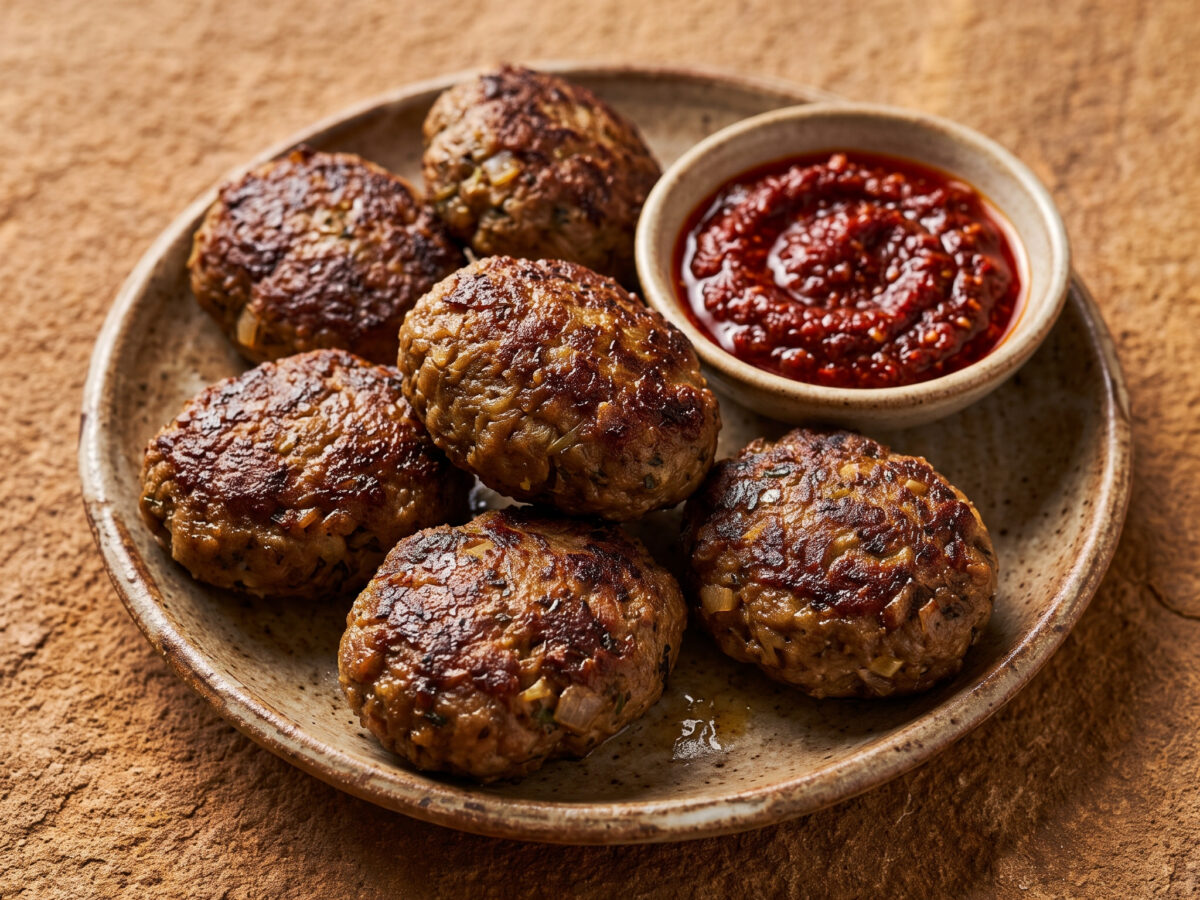 Tunisische Kefta mit Harissa vom Grill
