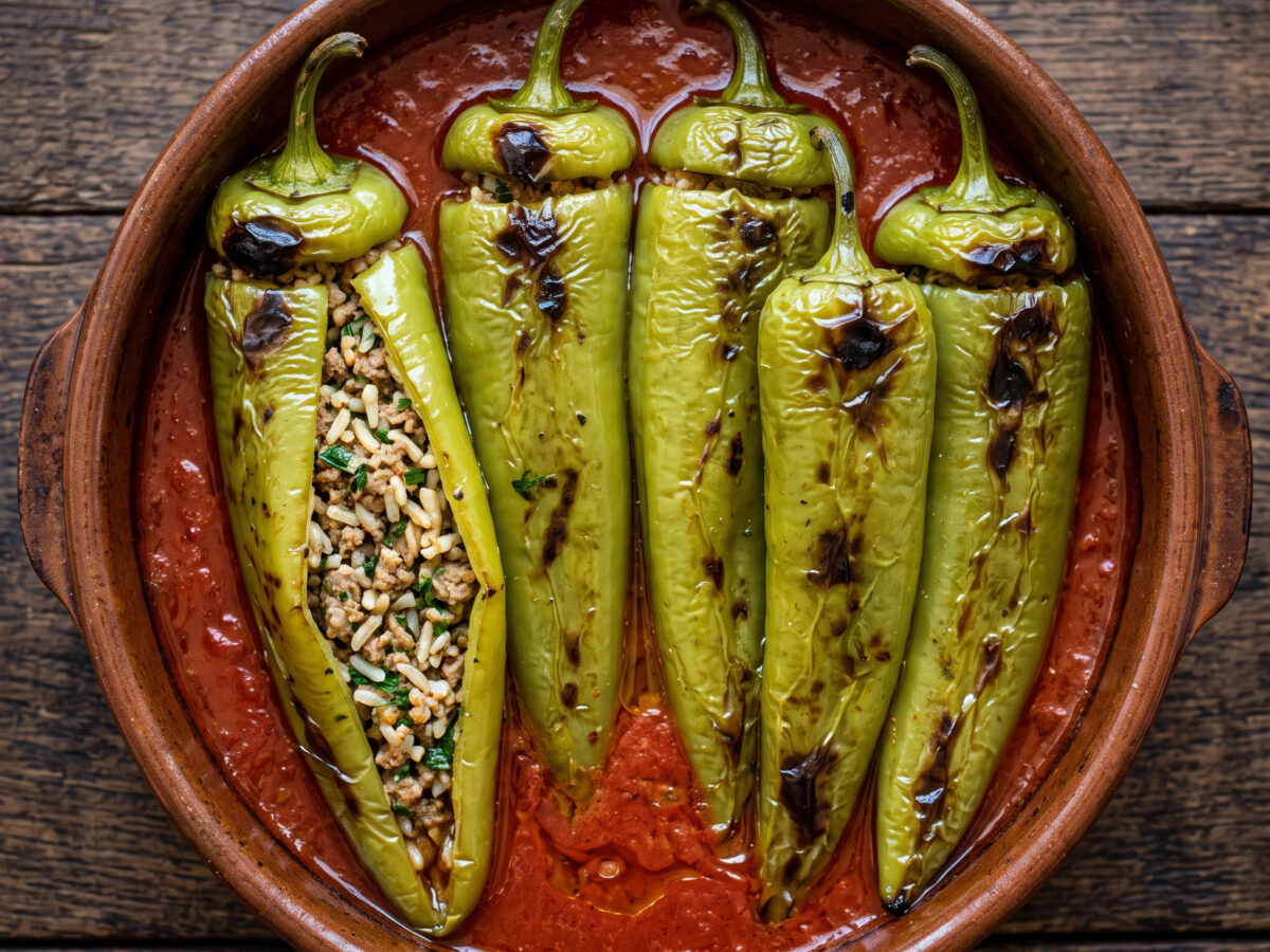 Tunisische Paprika vom Zweizonenfeuer