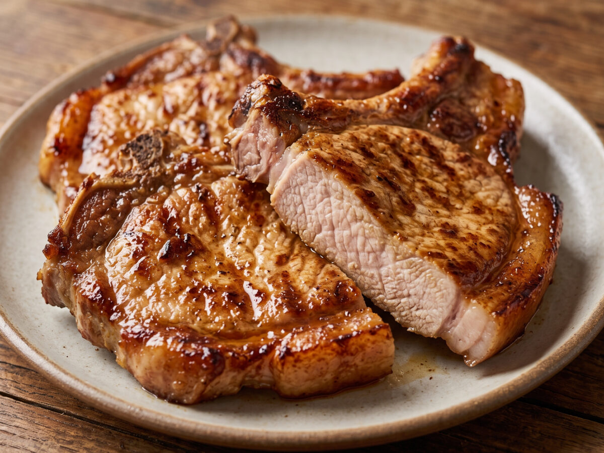 Txuletas de cerdo marinadas vom Grill