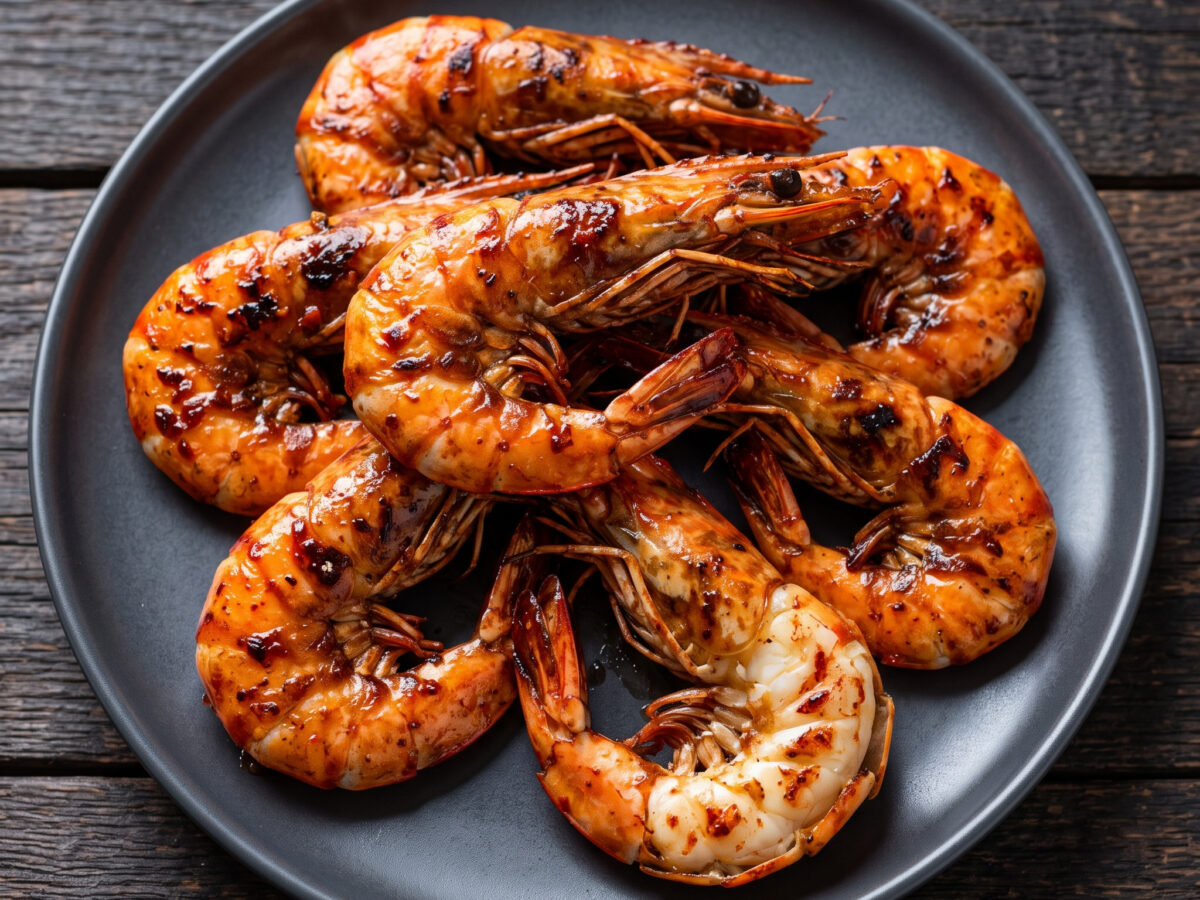 Udang Bakar: Garnelen direkt über Holzkohle