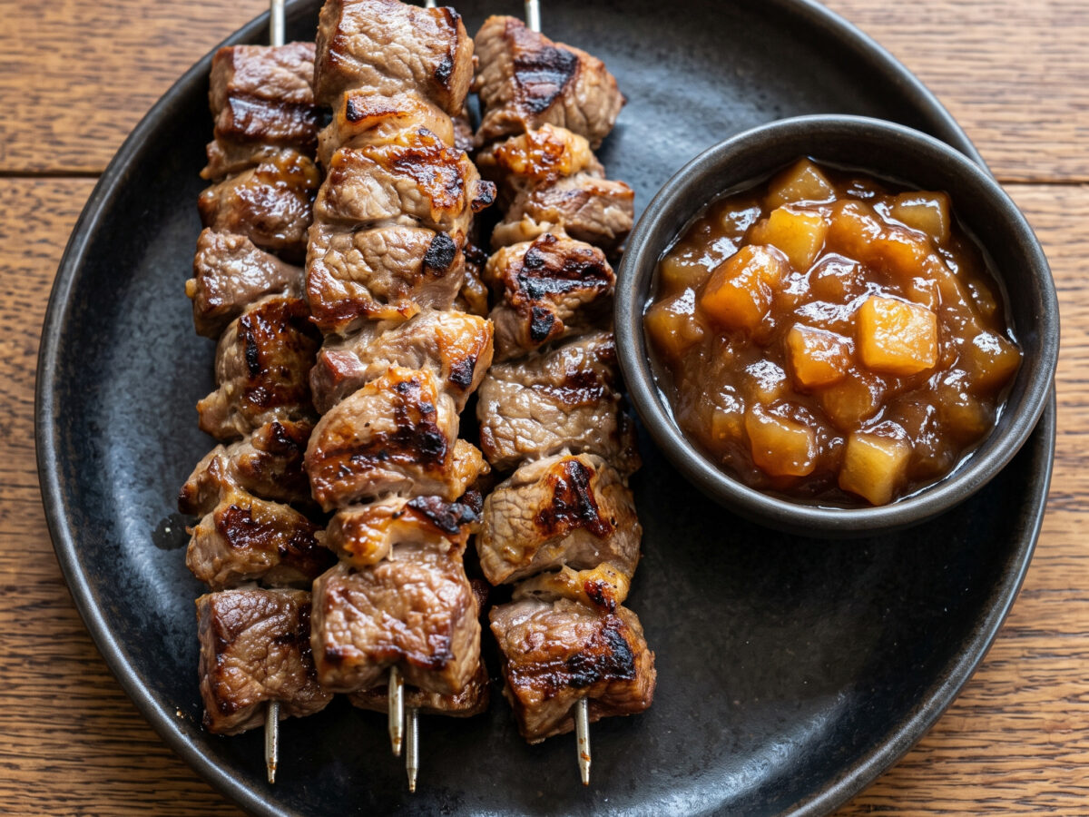 Uruguayische Lammspieße mit Apfel-Chutney