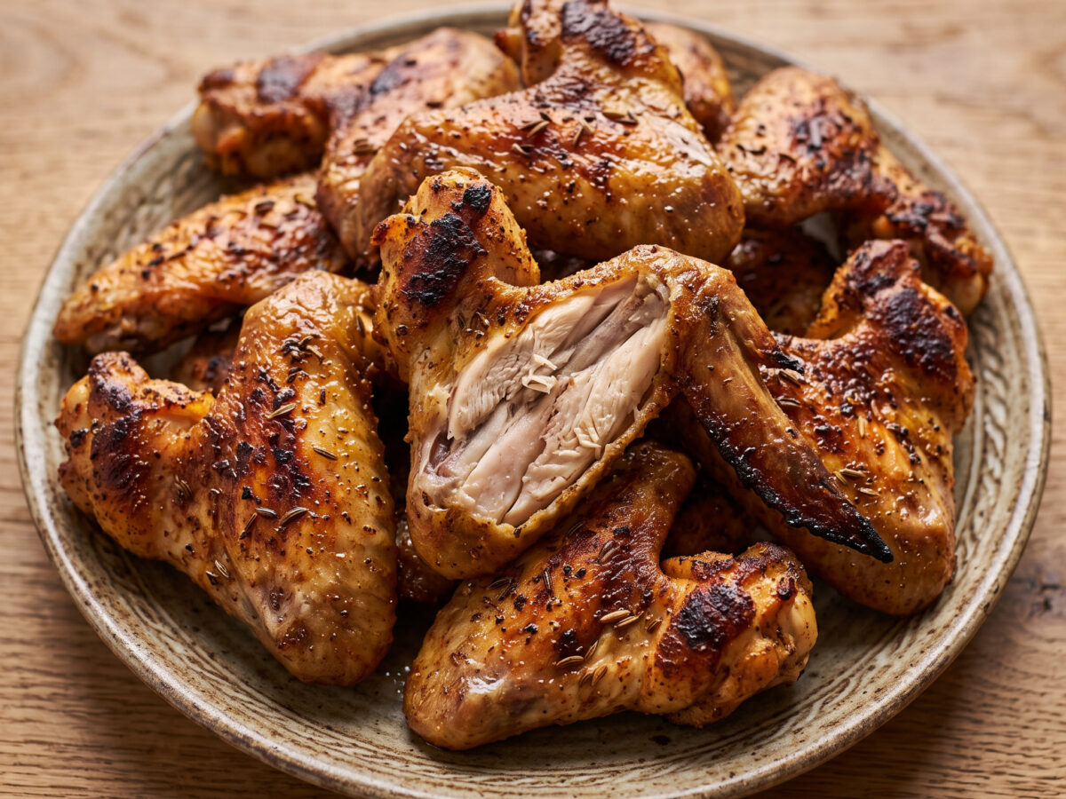 Usbekisch gewürzte Hähnchenflügel vom Grill