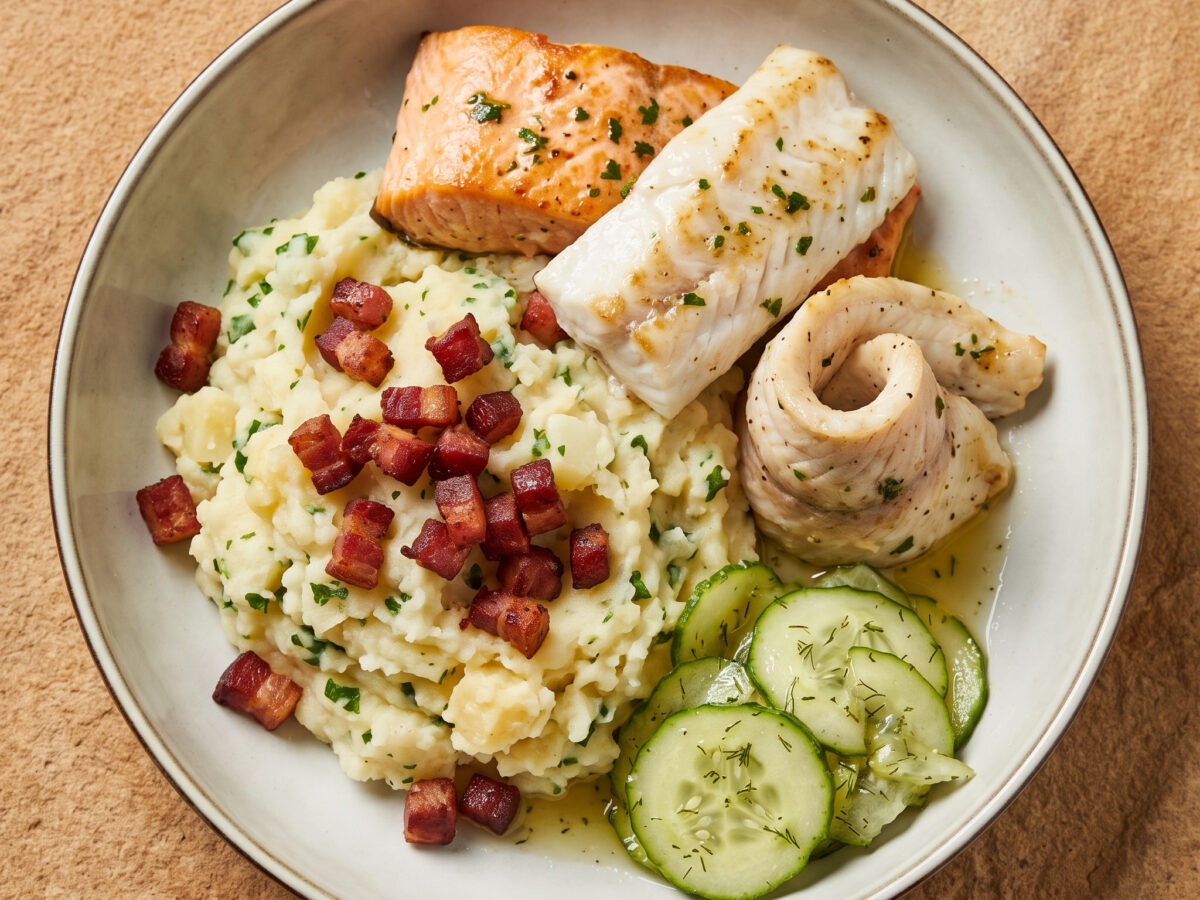 Usedomer Fischtüften mit dreierlei gegrilltem Ostseefisch