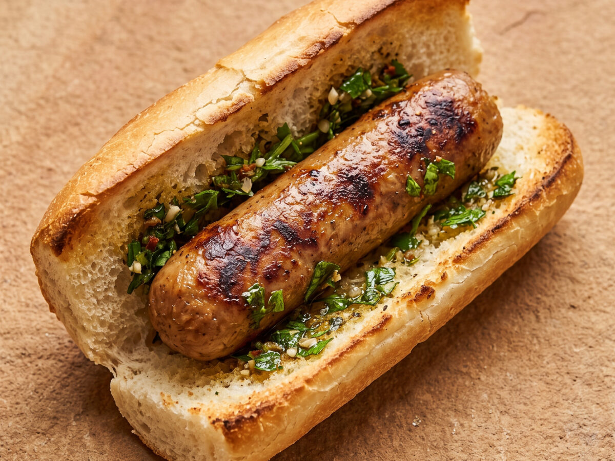 Choripán mit Seitán vom Grill