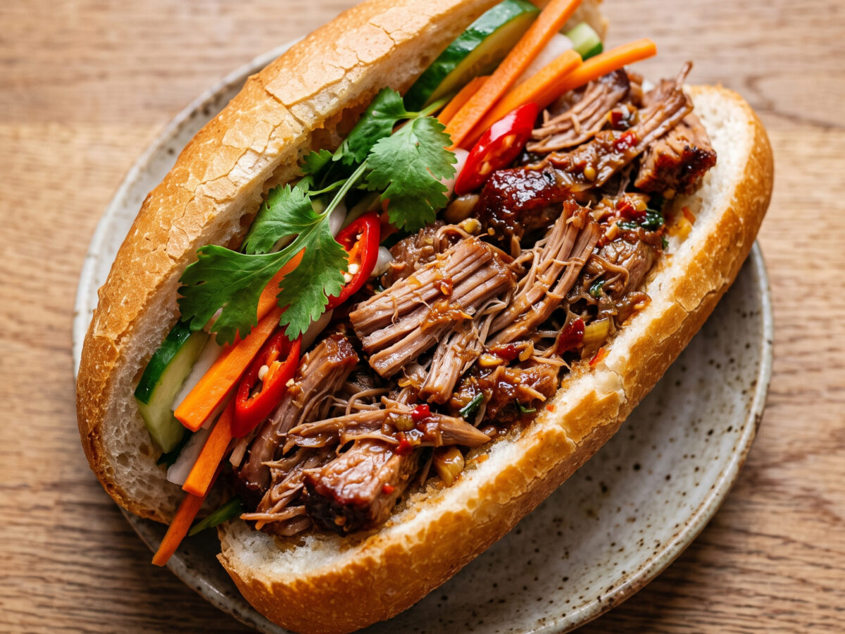 Vietnamesisch gewürztes Pulled Pork vom Grill