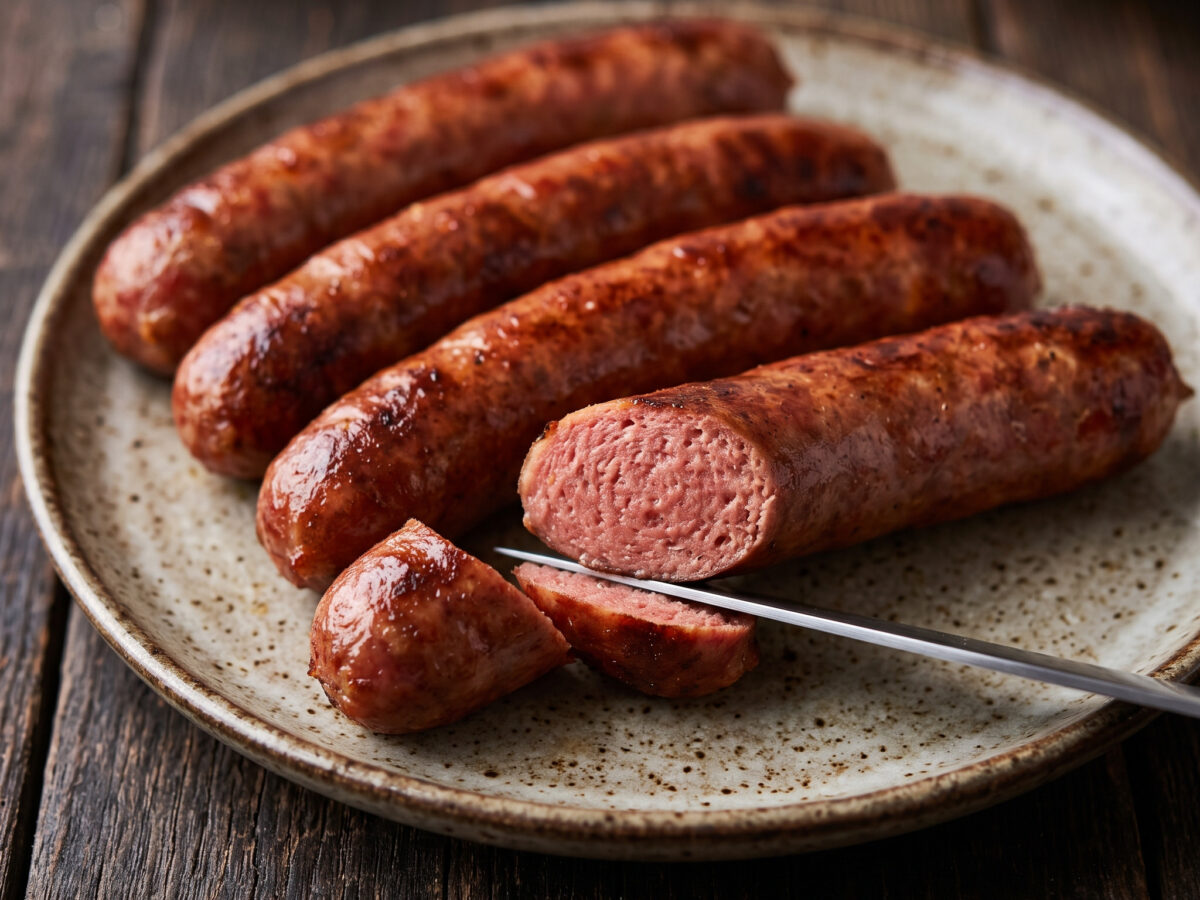 Wurst vom Rost, selbst geformt