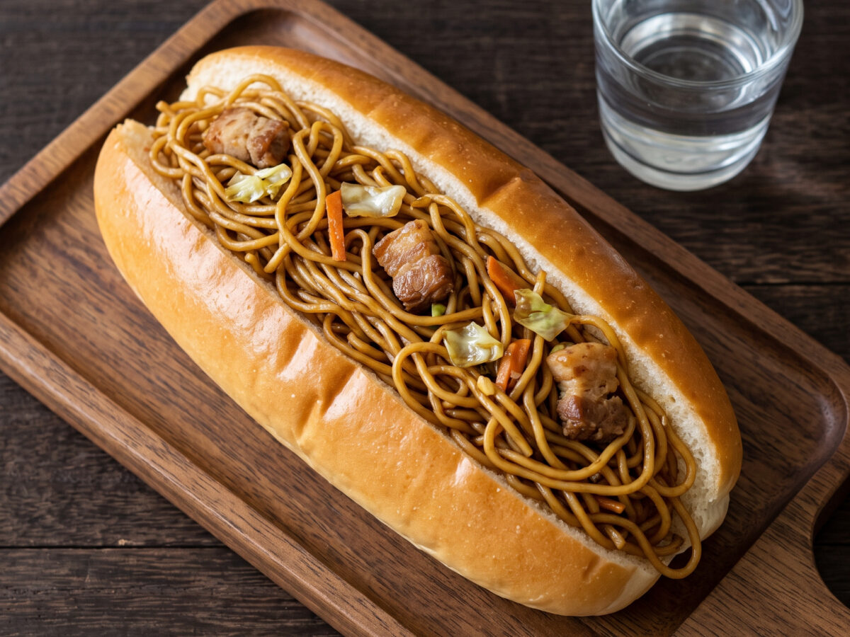 Yakisoba-Pan von der Grillplancha