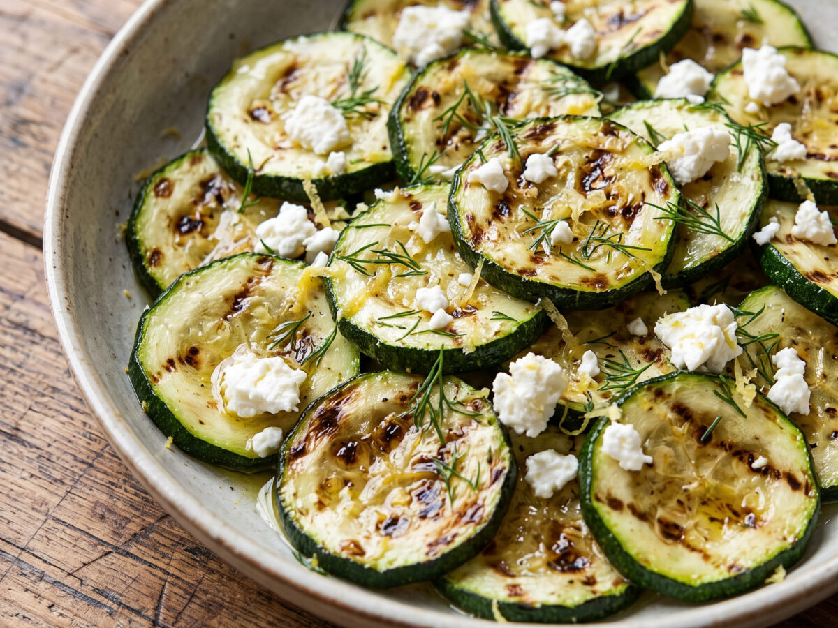 Zucchini mit Röstaromen und Zitrone