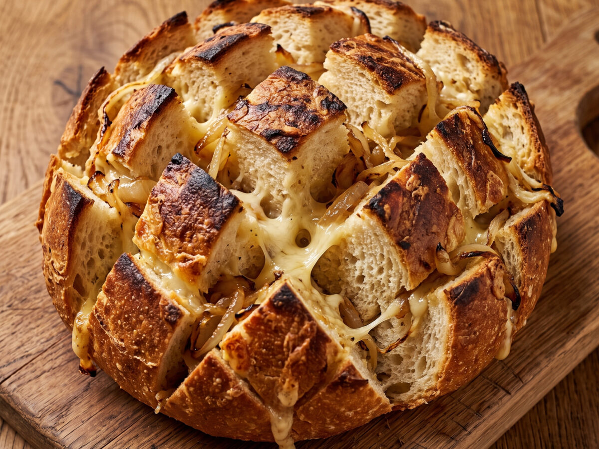 Zwiebel-Käse-Zupfbrot vom Grill